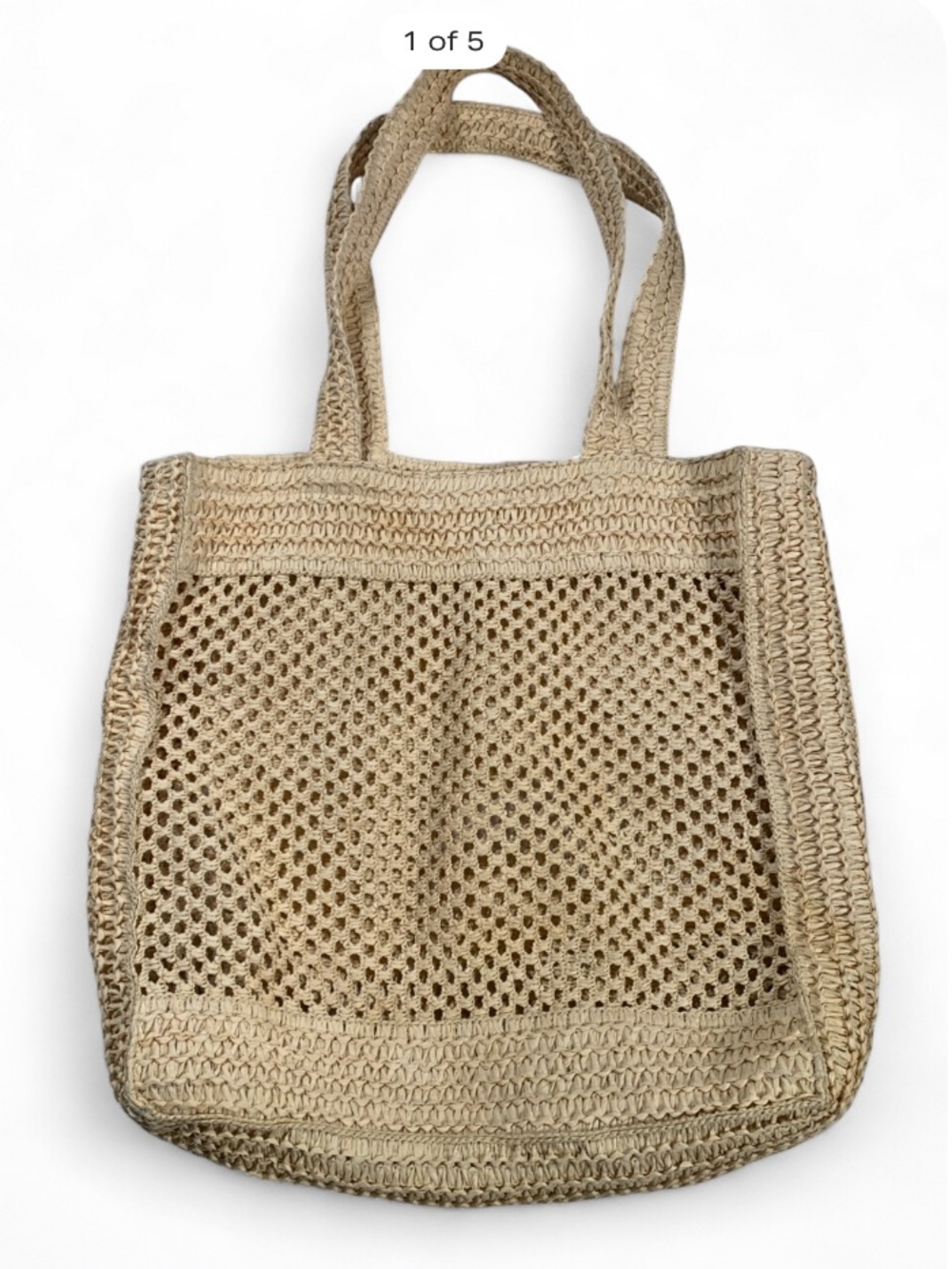 Woven Raffia Tote Bag Natural Color Market Bag Poolside Beach Day